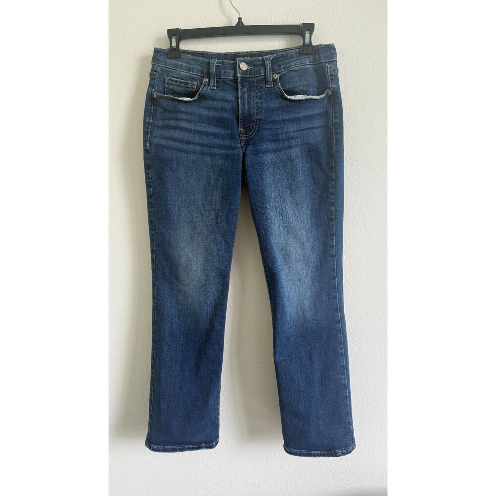 Lucky Brand Sweet Crop Jeans Womens 8 29 Blue Wash Cropped Straight Leg Denim